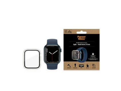 PANZERGLASS Full Protection Ochranný kryt pro Watch 7/8, 45mm, čirý rámeček, AntiBacterial