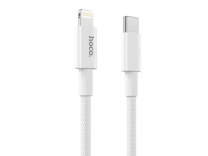 2171 hoco x56 opleteny datovy a nabijeci kabel usb c lightning 20w delka 1m bily