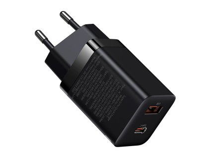BASEUS CCSUPP-E01 Super Si nabíječka USB-C PD a USB s výkonem 30W, černá