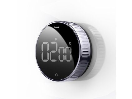 BASEUS ACDJS-01 Heyo Rotation Countdown Timer - kuchyňská minutka, černá