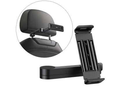 242 baseus sulr a01 lazy bracket drzak telefonu tabletu na operku sedadla automobilu cerny