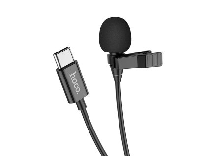 2423 hoco l14 externi kravatovy mikrofon s konektorem usb c kabel 2m cerny
