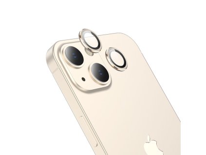 2435 hoco v12 ochranne sklo zadni kamery 2 5d standard 0 15mm iphone 13 13 mini zlaty lem