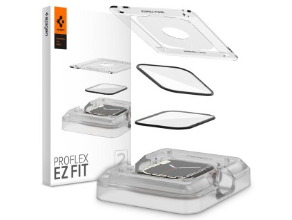 SPIGEN Proflex EZ Fit Ochranné sklo 3D FULL-COVER 0.16mm pro Apple Watch 7/8/9 41mm, montážní rámeček, 2 ks