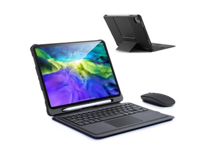 2666 dux ducis obal s bezdratovou klavesnici a touchpadem pro ipad air 10 9 ipad pro 11 qwerty cerna