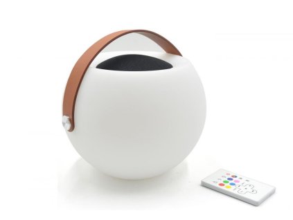 2717 estuff glowsound1 bluetooth reproduktor 2v1 s 2200mah baterii a ambientnim rgb osvetlenim bily