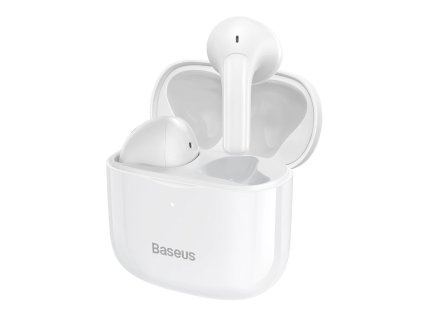 BASEUS Bowie E3 NGTW080002 Bezdrátová TWS sluchátka IP64 s nabíjecím pouzdrem, bílá