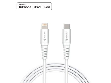 3032 estuff es602101 premiovy datovy a nabijeci kabel usb c lightning mfi 1m bily