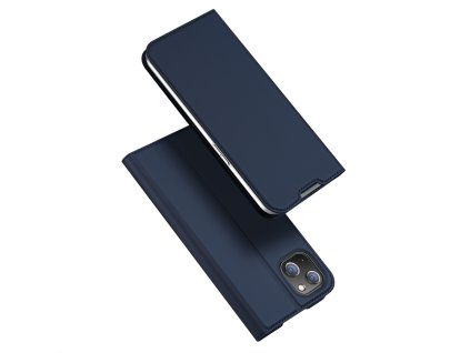DUX DUCIS SkinPro kryt typu kniha pro iPhone 14 Plus, tmavě modrý