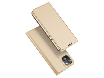 DUX DUCIS SkinPro kryt typu kniha pro iPhone 14 Plus, zlatý