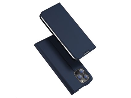 DUX DUCIS SkinPro kryt typu kniha pro iPhone 14 Pro, tmavě modrý