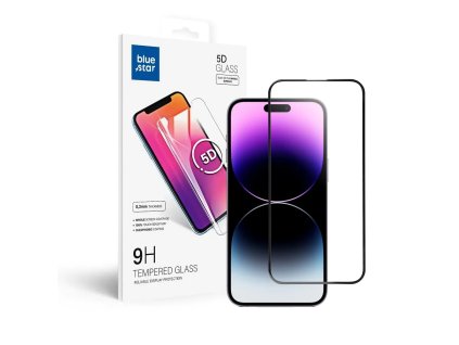 3143 blue star ochranne sklo 2 5d full cover 0 3mm pro iphone 14 pro max cerny ramecek
