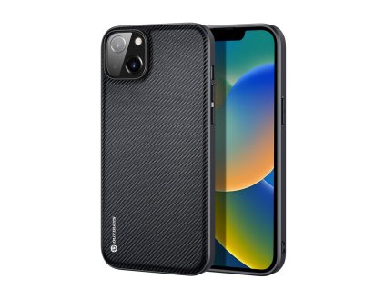 DUX DUCIS Fino Series Odolný kryt s textilními zády pro iPhone 14 Plus, černý