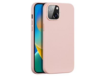 DUX DUCIS Grit Leather Magsafe Kožený kryt pro iPhone 14, růžový