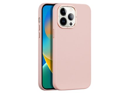 DUX DUCIS Grit Leather Magsafe Kožený kryt pro iPhone 14 Pro, růžový