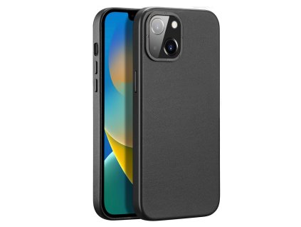 DUX DUCIS Grit Leather Magsafe Kožený kryt pro iPhone 14 Plus, černý