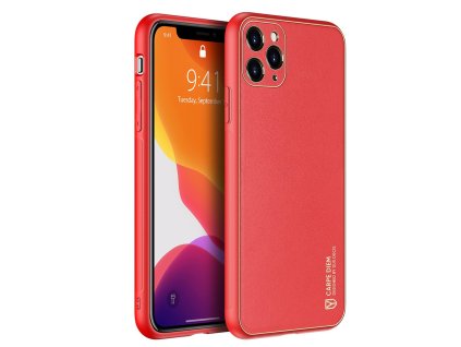 3335 dux ducis yolo series silikonovy kryt s kozenymi zady pro iphone 11 pro cerveny