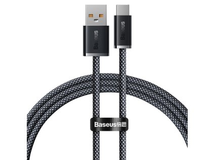BASEUS CALD000616 Dynamic Series Opletený datový a nabíjecí kabel USB/USB-C 100W, 1m, černý