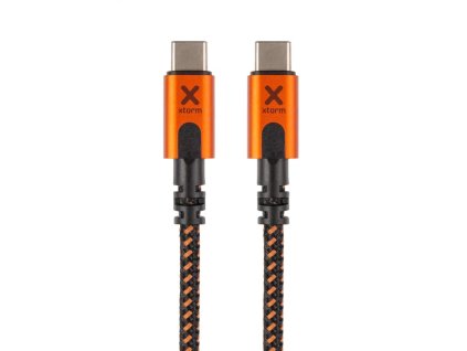 3419 xtorm cxx005 extreme ultra odolny datovy a nabijeci kabel usb c usb c pd 100w 1 5m cerno oranzovy