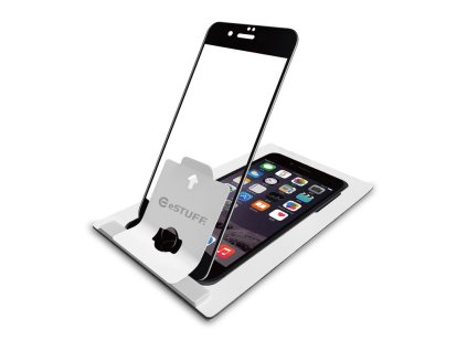 3626 estuff easy applicator ochranne sklo 3d full cover 0 3mm pro iphone 7 8 se20 se22 montazni ramecek cerne
