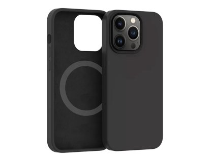 3653 estuff es671245 magnetic silicone case kryt s magsafe pro iphone 12 pro max cerny