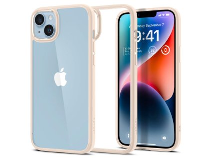 3764 spigen ultra hybrid odolny kryt pro iphone 14 bezova cira