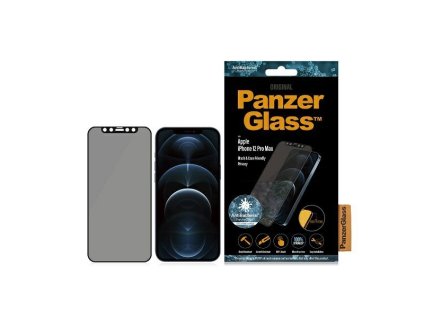 PANZERGLASS Ochranné sklo 2.5D FULL-COVER 0.4mm pro iPhone 12 Pro Max, Privacy, AntiBacterial