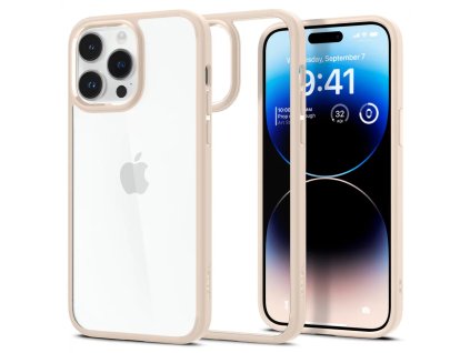 3770 spigen ultra hybrid odolny kryt pro iphone 14 pro max bezova cira