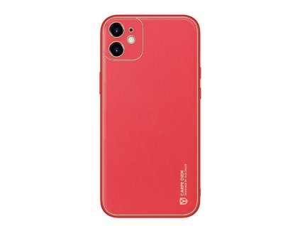 3833 dux ducis yolo series silikonovy kryt s kozenymi zady pro iphone 12 mini cerveny