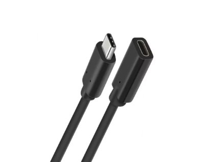4040 microconnect prodluzovaci kabel samec samice usb c 3 1 pd az 60w 1m cerny