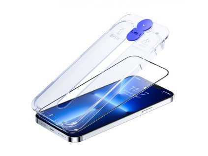 4118 joyroom jr h11 ochranne sklo 2 5d full cover 0 33mm pro iphone 14 plus montazni ramecek