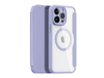 4178 dux ducis skin x pro flipovy magsafe kryt pro iphone 14 pro max fialovy