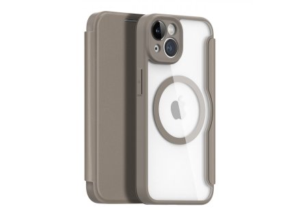 4184 dux ducis skin x pro flipovy magsafe kryt pro iphone 14 bezovy