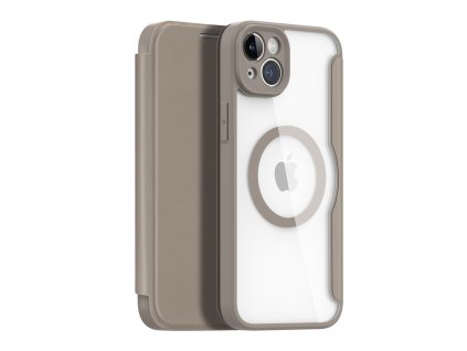DUX DUCIS Skin X Pro Flipový MagSafe kryt pro iPhone 14 Plus, béžový