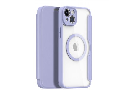 4196 dux ducis skin x pro flipovy magsafe kryt pro iphone 14 plus fialovy