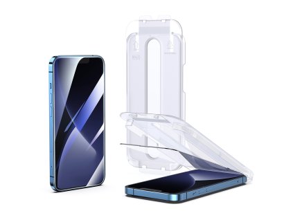 JOYROOM JR-DH11 Ochranné sklo s odstraňovačem prachu 2.5D FULL-COVER 0.33mm pro iPhone 14 Plus, montážní rámeček