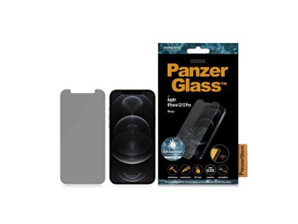 PANZERGLASS Ochranné sklo 2.5D STANDARD 0.4mm pro iPhone 12/12 Pro, Privacy, AntiBacterial