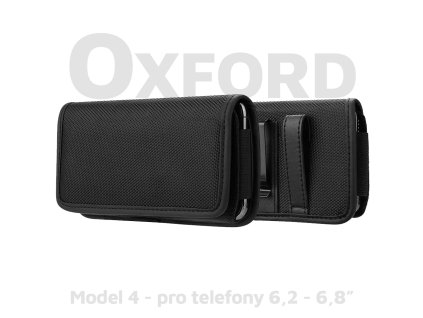 4406 ag premium oxford model 4 pouzdro na opasek pro iphone 12 pro max 13 pro max 14 pro max a dalsi cerne