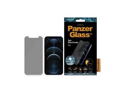 PANZERGLASS Ochranné sklo 2.5D STANDARD 0.4mm pro iPhone 12 Pro Max, Privacy, AntiBacterial
