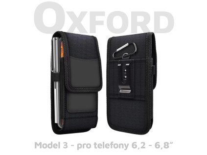 4418 ag premium oxford vertical model 4 pouzdro na opasek pro iphone 12 pro max 13 pro max 14 pro max a dalsi cerne