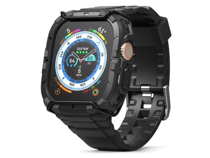 4487 ringke fusion x guard sada 2v1 ultra odolny kryt reminek pro apple watch ultra 49mm cerny