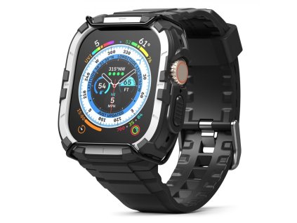 4490 ringke fusion x guard sada 2v1 ultra odolny kryt reminek pro apple watch ultra 49mm bilo cerny