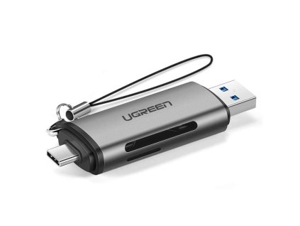 4634 ugreen 50706 ctecka pametovych karet sd microsd s usb usb c konektorem vesmirne seda