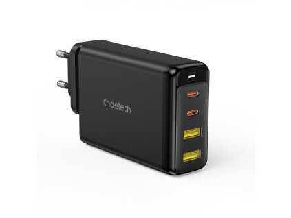 4811 choetech pd6005 gan nabijecka 4v1 2xusb 2x usb c pd s vykonem 140w cerna