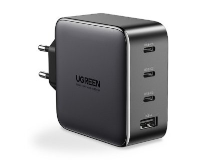 4898 ugreen cd226 40747 gan nabijecka 4v1 3xusb c 1x usb vykon 100w cerna