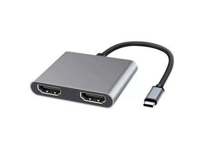 4943 microconnect usb c na 2x hdmi adapter splitter space grey