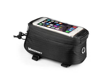 WOZINSKY WBB2BK Brašna na rám kola s pouzdrem na telefon až 6,5", černá