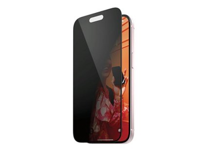 PANZERGLASS Ochranné sklo 2.5D FULL-COVER 0.4mm pro iPhone 15 Pro, montážní rámeček, Privacy