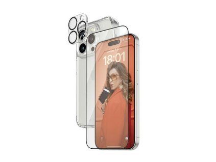 PANZERGLASS 3v1 Bundle (kryt, ochranné sklo, ochrana čočky) pro iPhone 15 Pro, čiré
