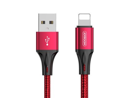 5243 joyroom s 1530n1 premiovy odolny datovy a nabijeci kabel usb lightning 12w 1 5m cerveny